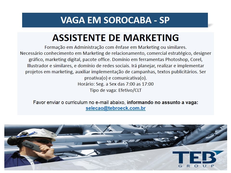 132 vagas de Assistente de marketing – Valinhos, São Paulo (Setembro/2023)